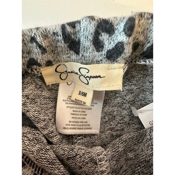 Jessica Simpson Baby Girl Leopard 2 Piece Set Outfit Size 3/6M Animal Print - Picture 4 of 9